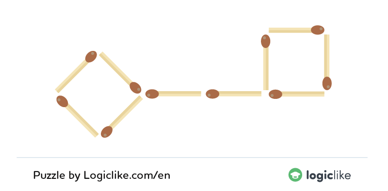 move 4 matches to make 3 squares